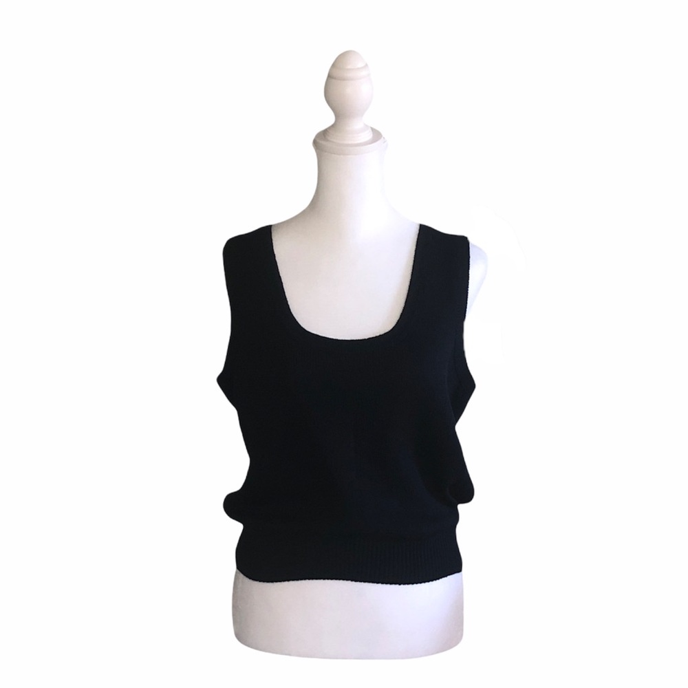 ST. JOHN vintage navy blue tank top woman size S